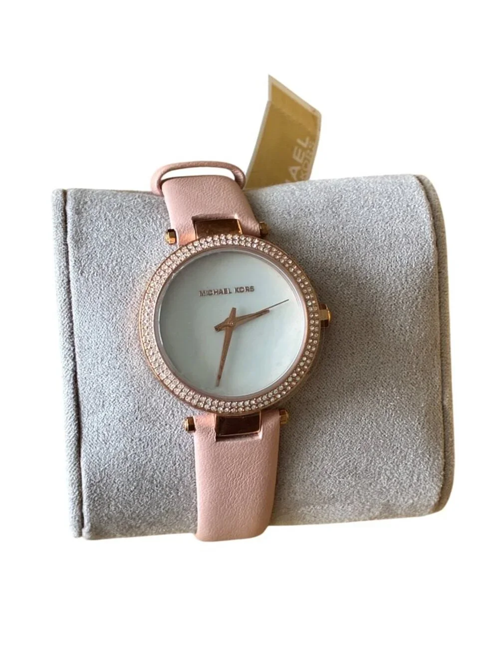 Michael‎ Kors MK2590 Mini Parker  Watch Womens Rose Gold-Tone Watch Pink Leather